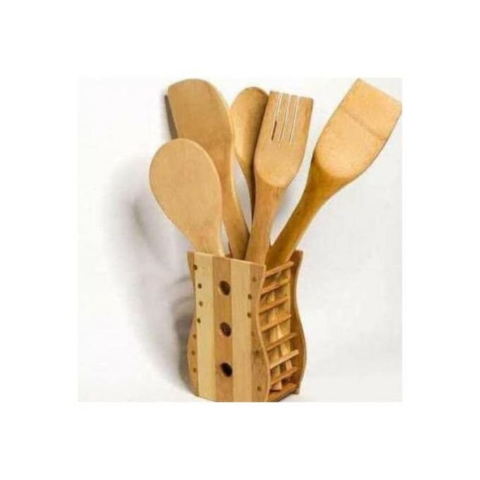 Strong Wooden Kitchen Spoon Set