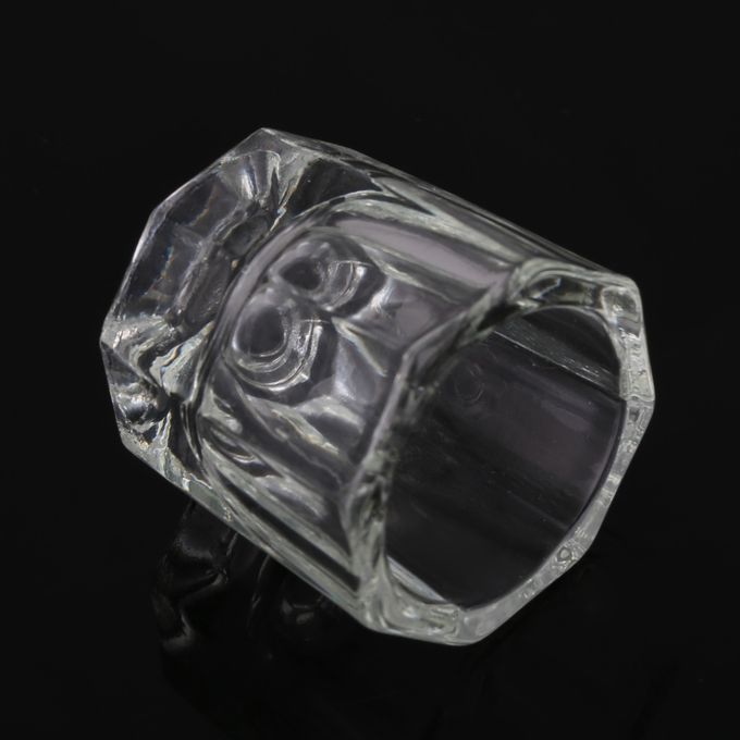 Nail Art Acrylic Liquid Powder Dappen Dish Glass Crystal