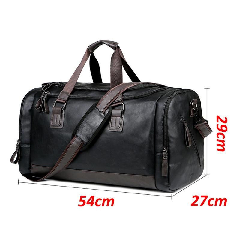 Retro Leather Travel Tote Bags Male Weekend Bag Mens Large Capacity Hand Luggage Duffel Handbags Shoulder Bag Dropshipping X245C