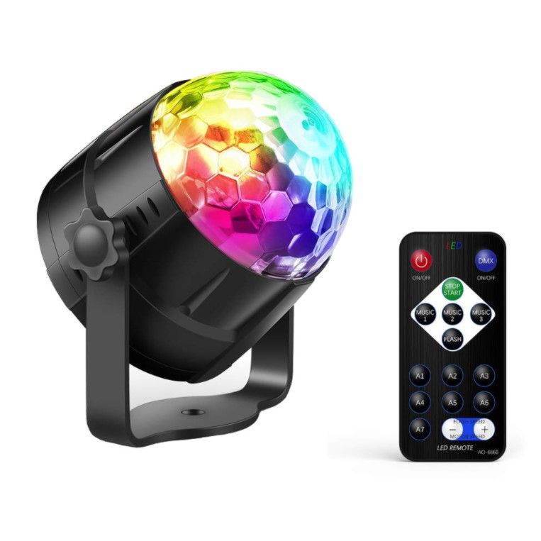 RGB Disco Ball Party Lights Projector Lights LED Strobe Lamp Sound Activated