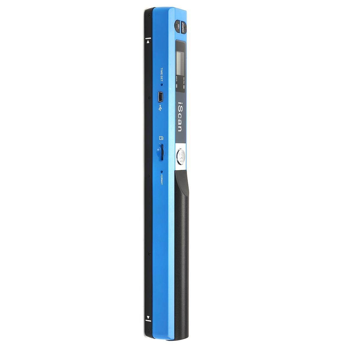 Offline Scanning Handheld Mobile Portable Document Scanner 900 DPI LCD JPG/PDF#blue Blue