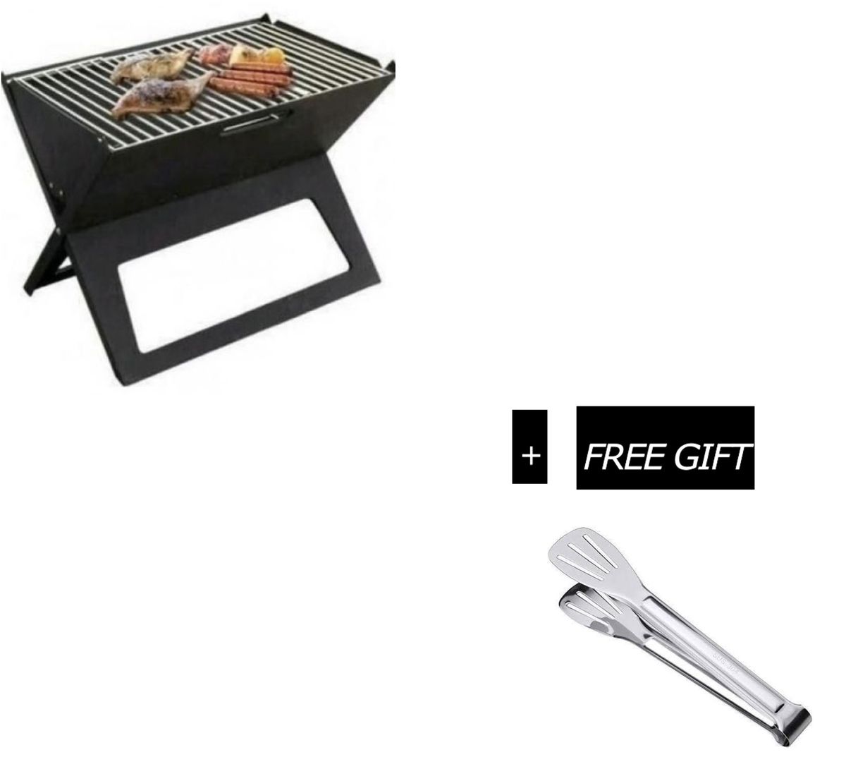 Portable Barbecue Charcoal Grilling Machine + Free Tongs