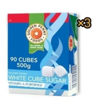 Golden Penny White Cube Sugar - 500g X 3 Pack