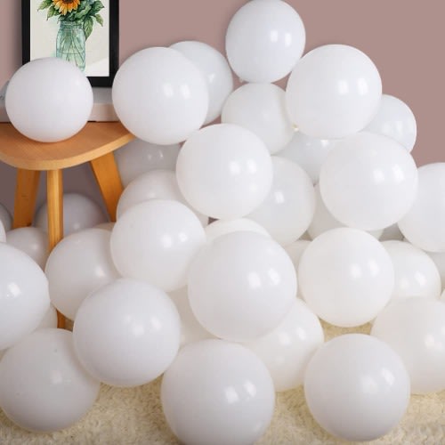 Latex Balloon - 100 Pieces - White