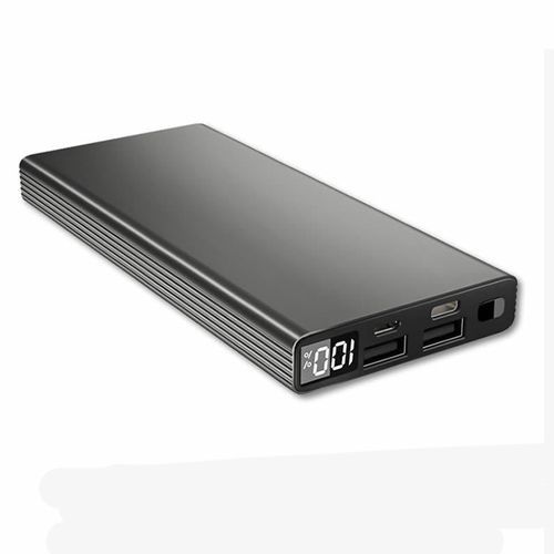 10000mAh Ultrathin Portable Power Banks 2 Outputs-Black