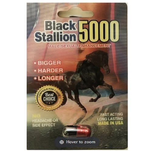 Black Stallion - 5000 Male Enhancement Pill 3d Package Up To 7 Days