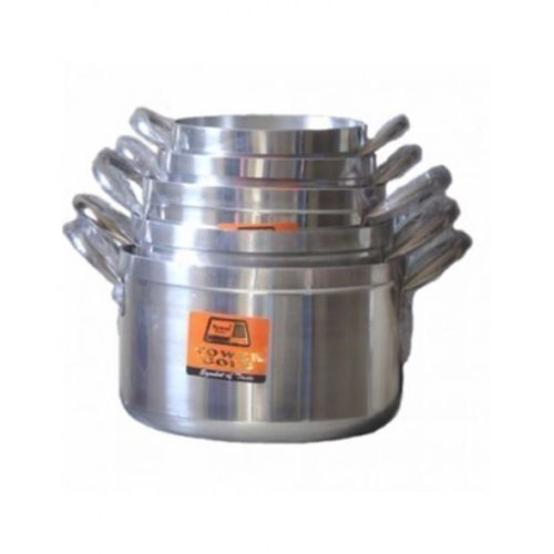 Set Of 5 Aluminium Cooking Pot(Tower Gold)