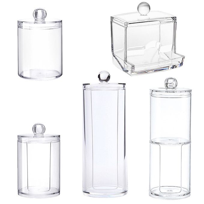 Makeup Organizer Cotton Swabs Container Cosmetic Makeup Cotton Pad Organizer Jewelry Storage Box