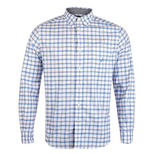 Classic Fit Long Sleeve Plaid Oxford Shirt