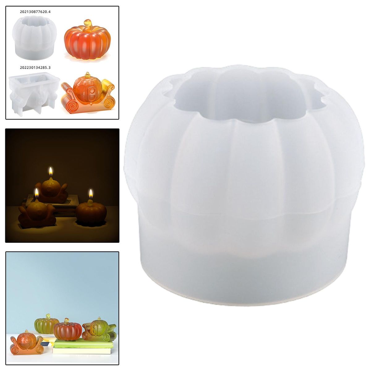 Pumpkin Silicone Candle  DIY Candle Making Plaster Resin