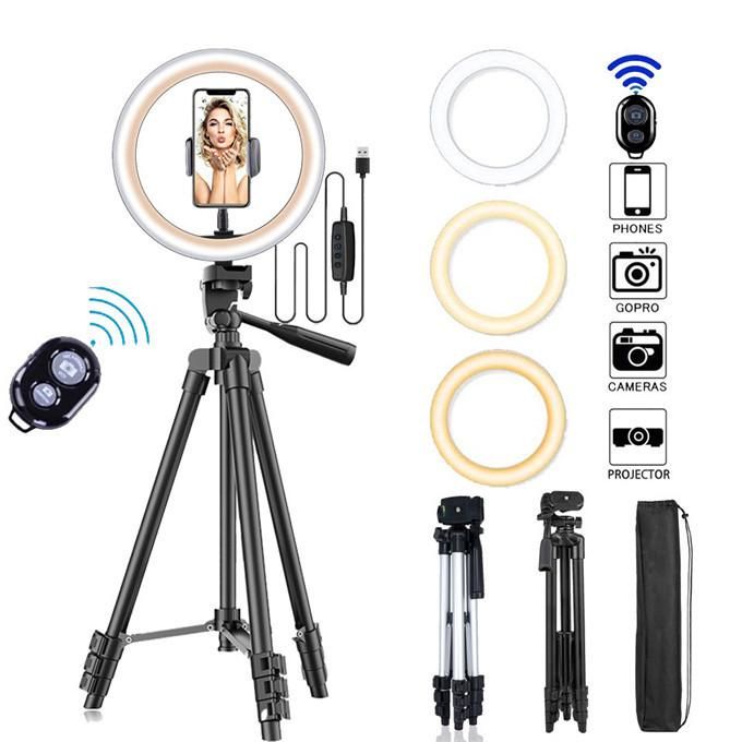 10 Inch 26cm LED Ring Light Photography Selfie Ring Light with Stand for Smartphone Youtube Makeup Video