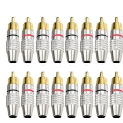 20pcs General Musical Sound Rca Plugs Audio Jack Male Audio Video Connect