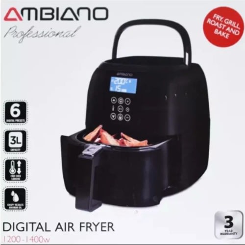 Professional 3l Digital Air Fryer - 1200W-1400W