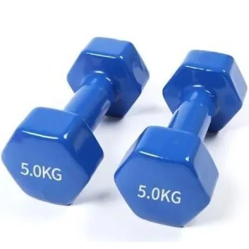 Dumbbells - 5kg Pair - Blue