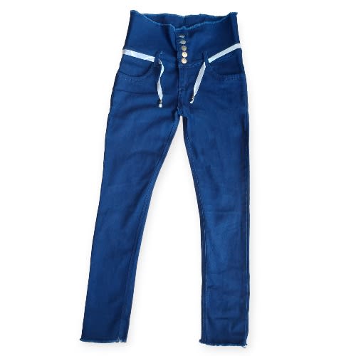 High Waist Girl Jeans- Blue
