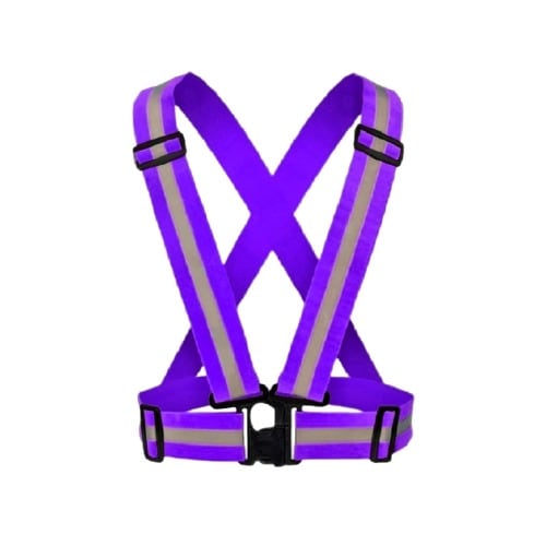 Adjustable Reflective Belt/Strap/Elastic Vest - ADV - Purple