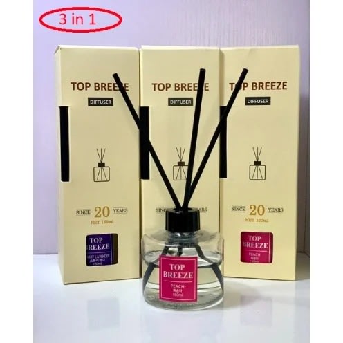 Top Breeze Diffuser 3 In 1 - Black Cherry+sweet Lavender & Peach - 160ml