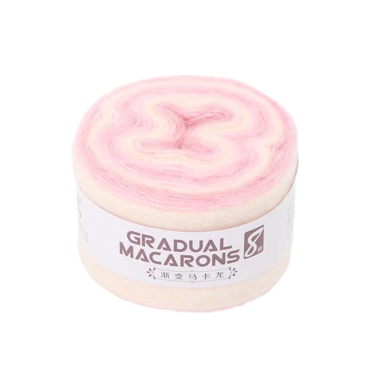 1 Roll Braided Thread Sweater Jacket Scarf Gradient Crochet Yarn Light Pink