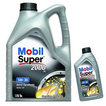 Mobil Super 2000 Semi-Synthetic Motor Oil 5W-30 - Combo Package - 6Litres