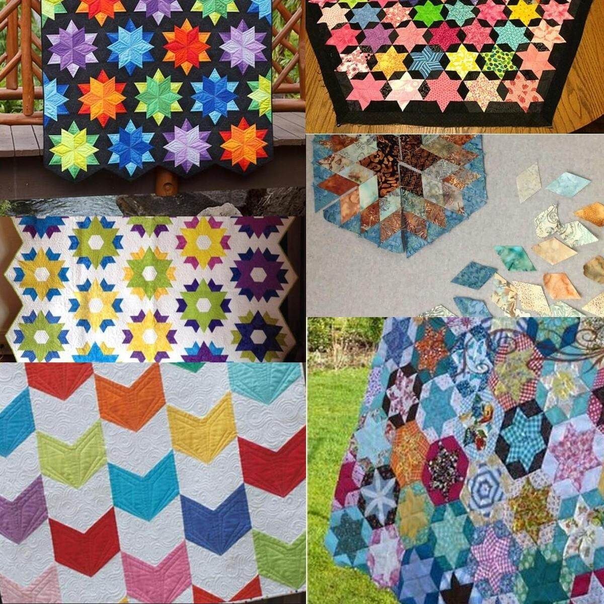 10pcs DIY Quilting Sewing Patchwork Scale Ruler Trapezoid Polygon Foot Ladder Tailor