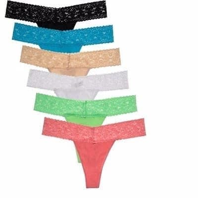 Lace Thong Underwear - Multicolour - 6pcs