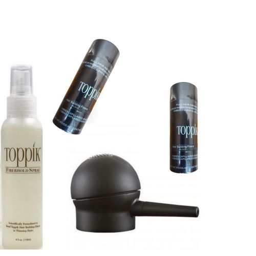 2pcs Black Hair Fibers + Milky Spray & Applicator