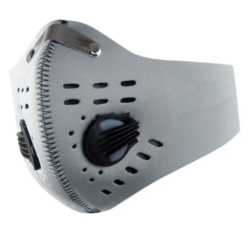 Reusable Face Mask With Pm2.5 Mask Filter And Respiratory Valve- Grey