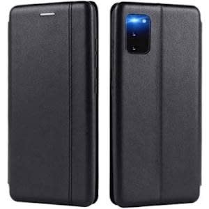 Leather Flip Cover Case For Samsung S20 - Black