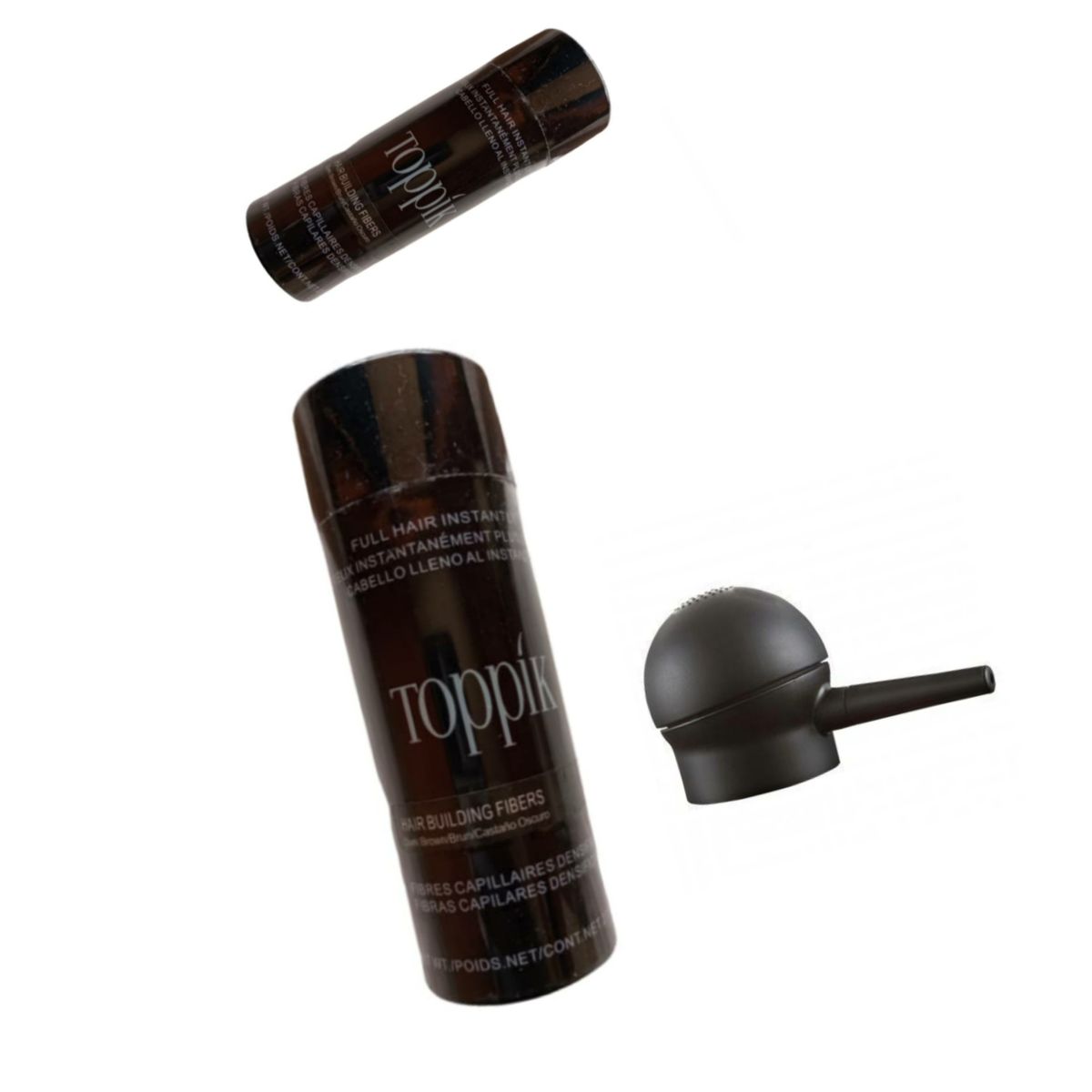 2pcs Dark Brown Hair Fiber+ Applicator