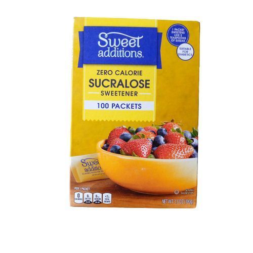 Zero Calories Sucralose Sweetner 100 PACKETS - 2 PACKS