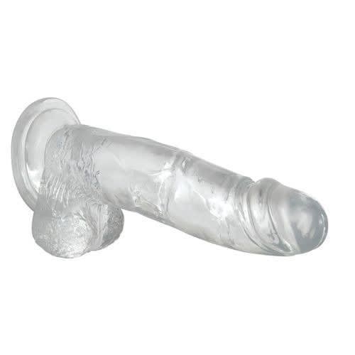 Transparent Jelly Dildo Sex Toy + Suction Cup -8"