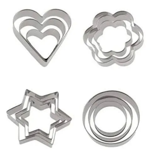 Metal Cookie Pastry Cutter - 12pcs