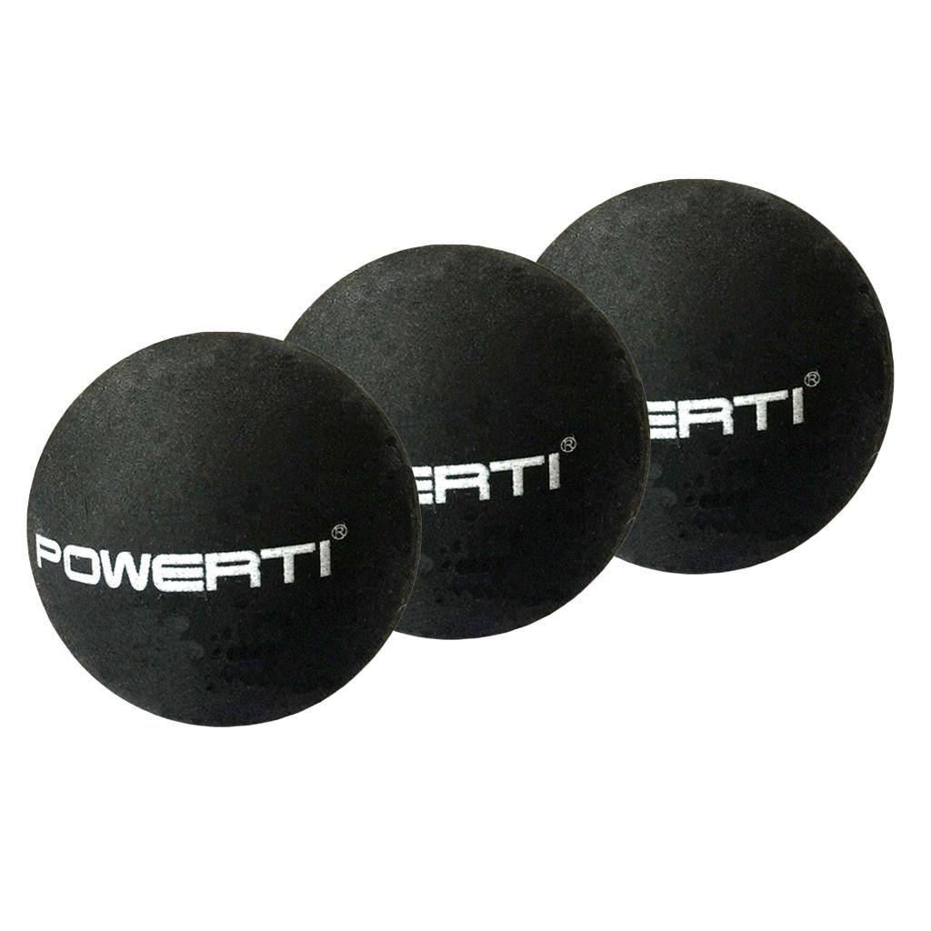 3 Pack Rubber Double Yellow Dot Squash Balls Racing Training Practice