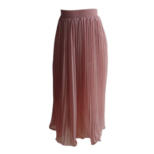 Pleat Maxi Skirt- Pale Pink