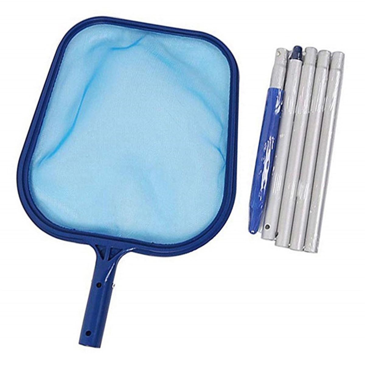 Pool Set Fine Mesh Skimmer Net with Telescopic Pole Ideal for Pools Blue