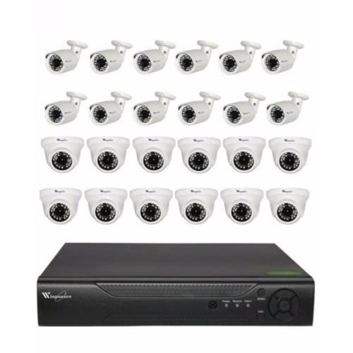 24 Channels Cctv Camera Complete Security Surveillance Kit - 5tb Hdd