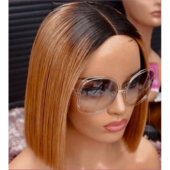 New Fashion Blunt Cut Ombre Wig With Closure