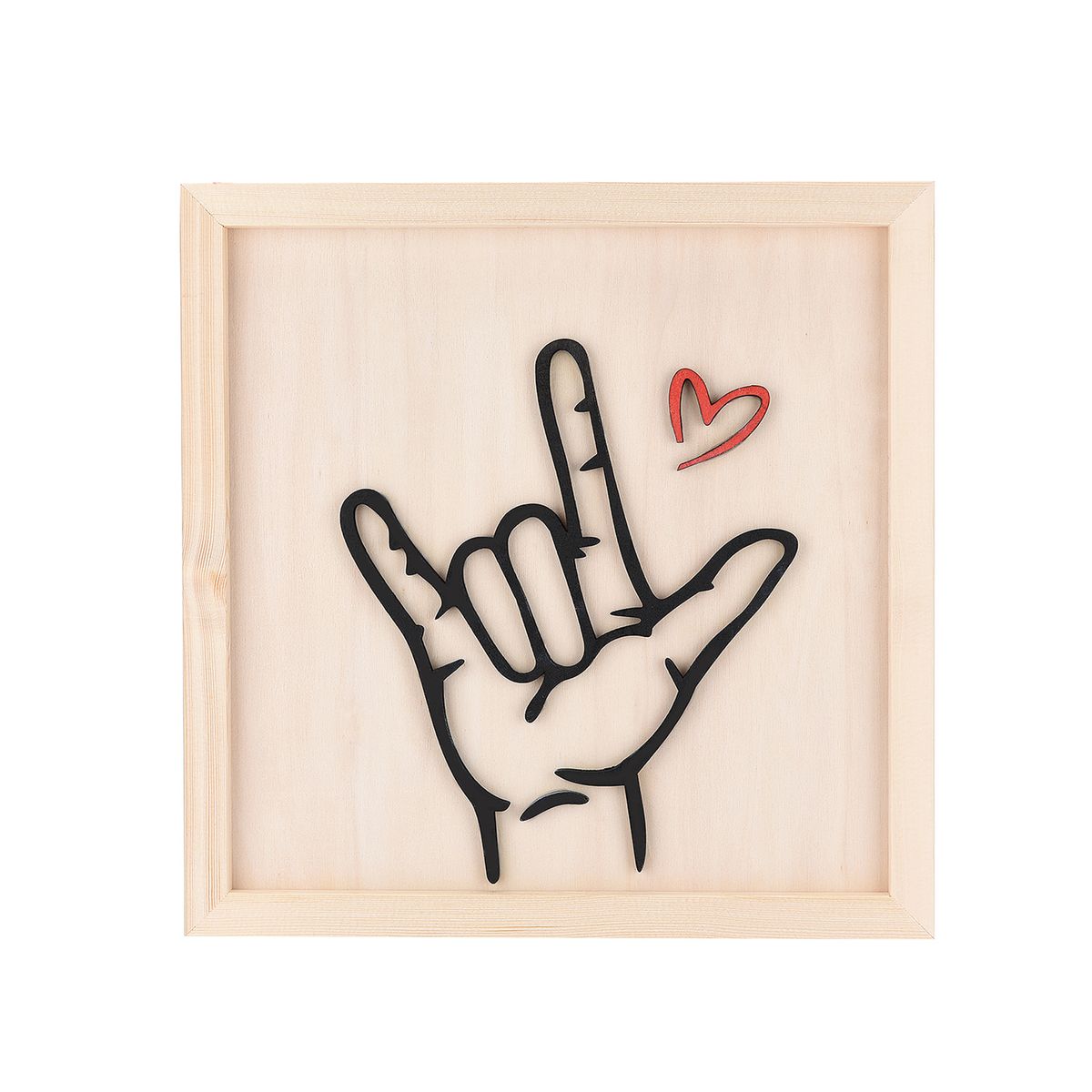 I Love You Sign Language Wooden Photo Frame Love Gesture