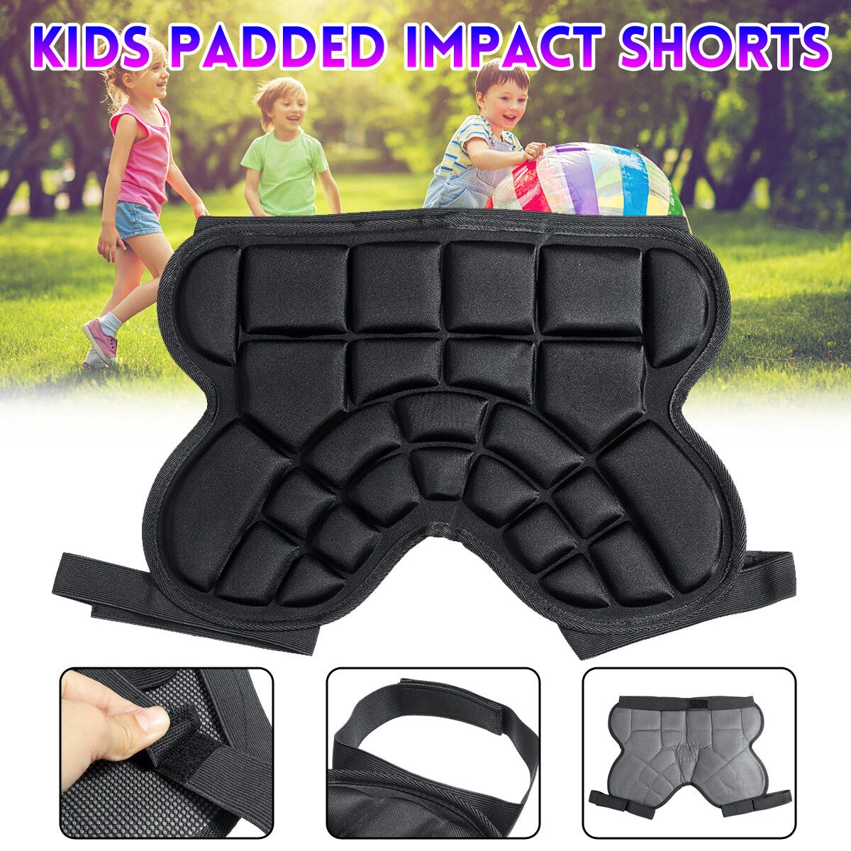 Children Padded Roller Skating Crash Pants Hip/ Saver Impact Padded Shorts