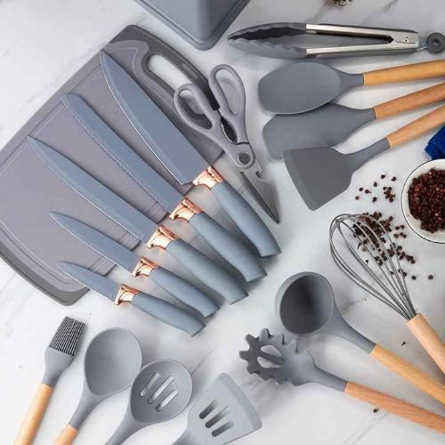 19-piece Set Of Silica Gel Kitchen Utensil