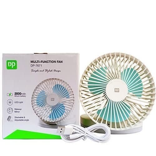 Dp- 7671 Multi-function Rechargeable Fan - 2000mAh