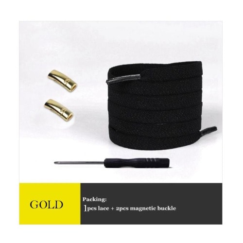 Magnetic No Tie Lace Shoe Lock - Gold