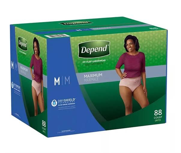 Fit Flex Incontinence Underwear For Women ( Medium) - 88ct