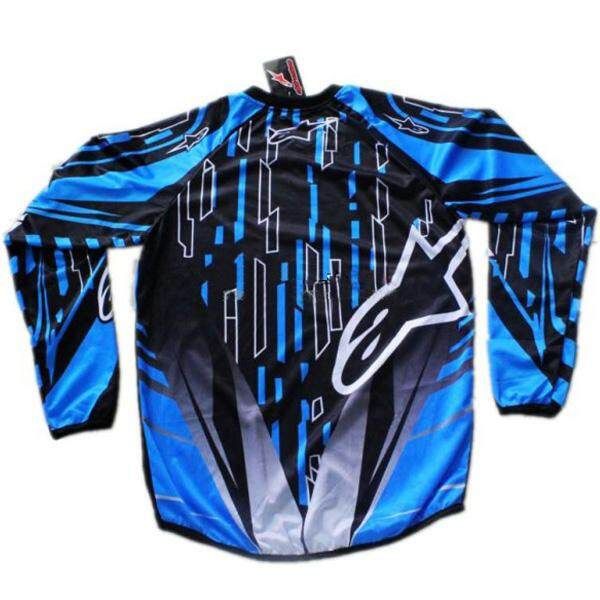 Long-sleeved Motorcycle Racing Shirt Jersey Motorbike For Astars Blue