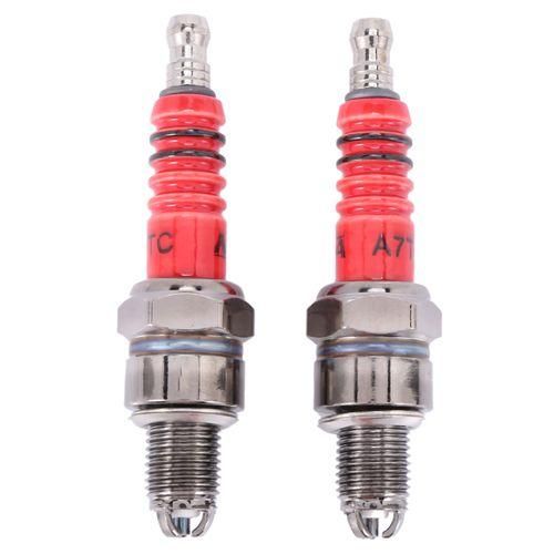 Pack Of 2 Racing 3 Electrode Spark Plug A7tc For 50cc 110cc