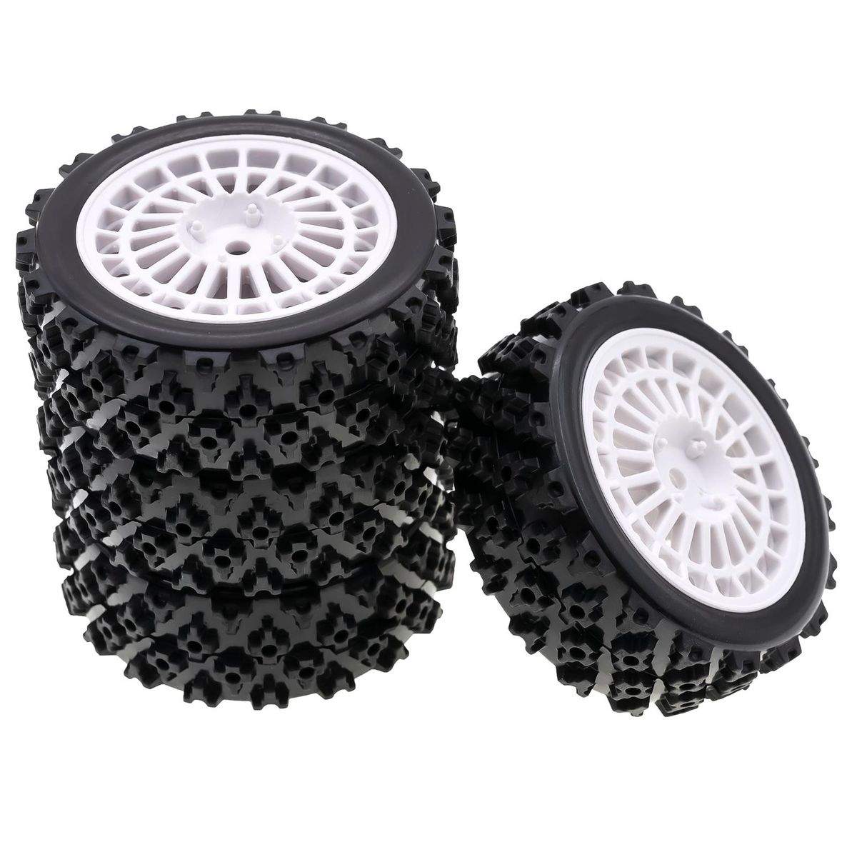 Remote Control Off-Road Rally Car Tires 71*26mm 4pcs Replacement for TAMIYA TT02 XV01 HSP 94123 HPI KYOSHO WLtoys 1/10 Remote Control Car Wheel