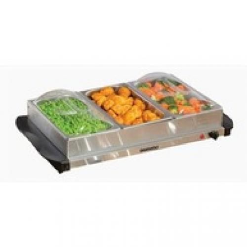 3 Tray Buffet Server & Plate Warmer