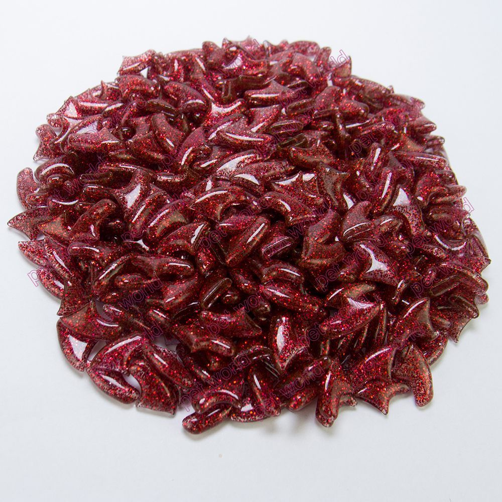 20pcs / Bag Soft Cat Nail Caps / Cat Nail Cover / Paw Caps / Pet Nail Protector With Free Adhesive  Size XS S M L-shining Red