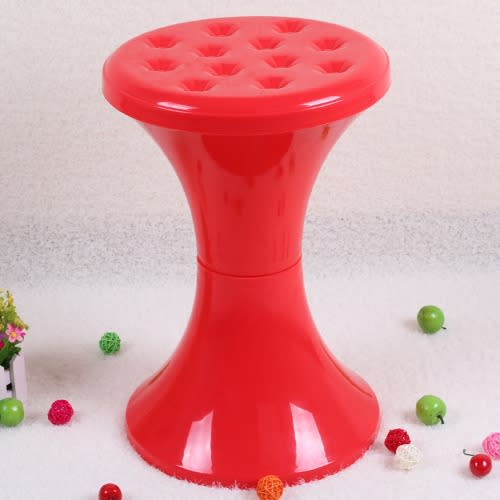 Detachable Plastic Stool With Storage Space - Red