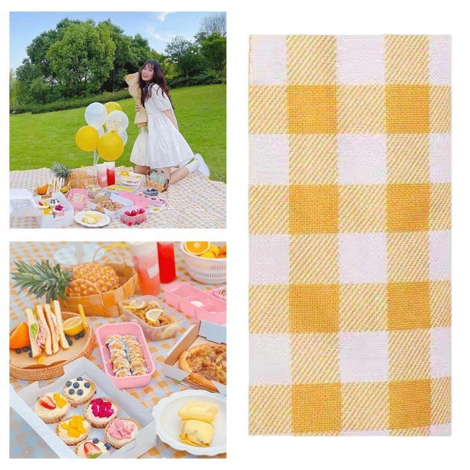 Picnic Blankets Waterproof Foldable Extra Large Yellow